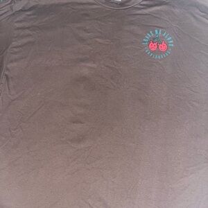 Brown antisocial graphic T-shirt